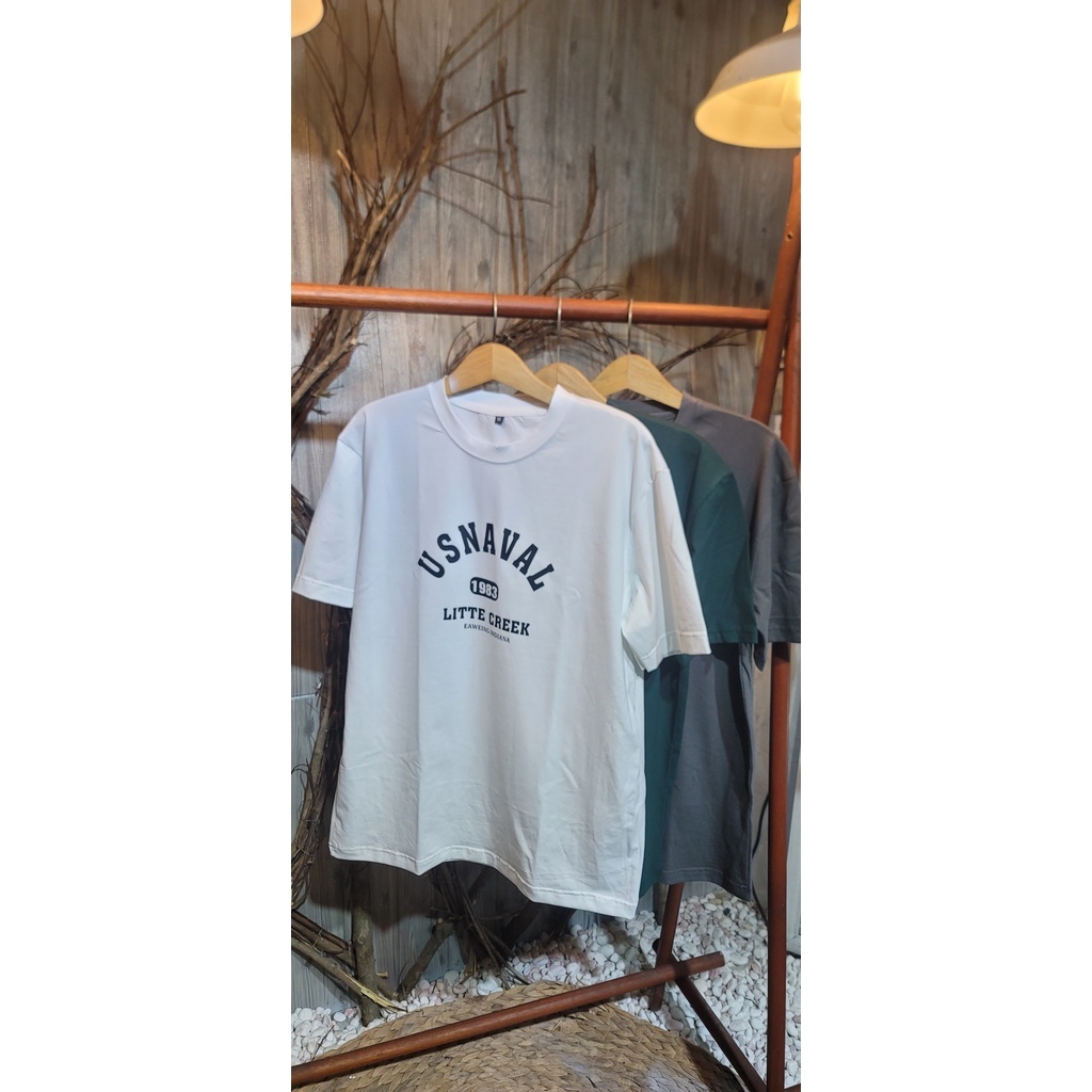 Áo thun Stee Cổ tròn USNAVAL Localbrand ICVCVNI Unisex Menwear Cotton 250msg