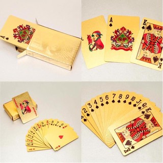 Bộ bài tây mạ vàng chống thấm nước,bộ tú lơ khơ hình 100 eu mang nhiều tài lộc,may mắn { H }