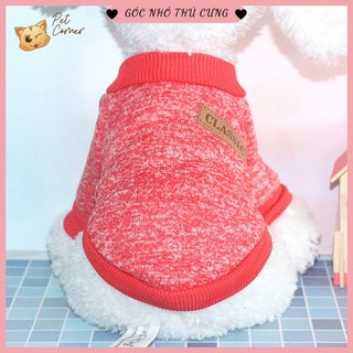 Áo len cho chó mèo mùa đông, áo nỉ Classic cho thú cưng