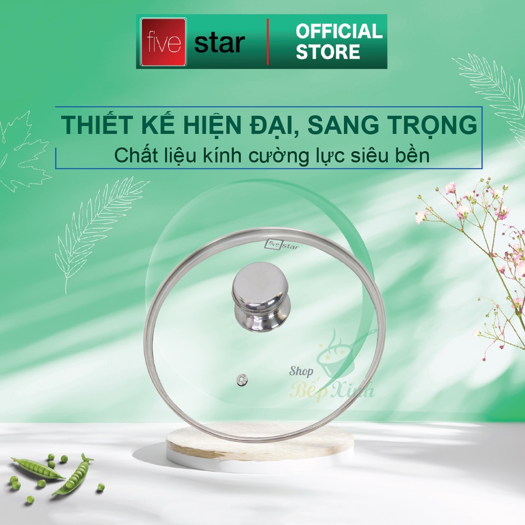 Ảnh Nắp kính cường lực cao cấp FIVESTAR dùng cho nồi và chảo 16cm/18cm/20cm/24cm/26cm/28cm/30cm/32cm - nắp đậy 2