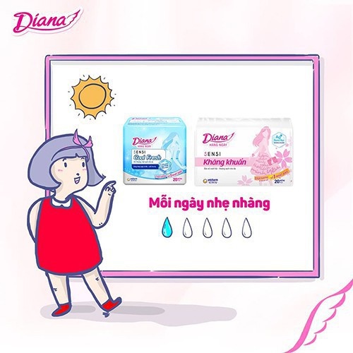 Ảnh Bộ 6 gói băng vệ sinh Diana Hàng ngày Sensi Compact gói 40 miếng 2