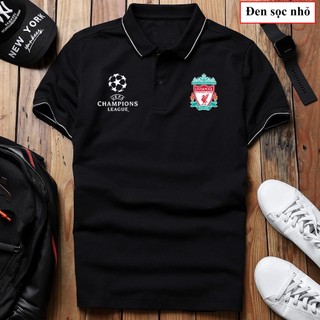 Áo Polo, áo di chuyển, vải mè co giãn 4 Chiều – Có In Logo Liverpool F.C ( Nhắn shop logo mong muốn in)