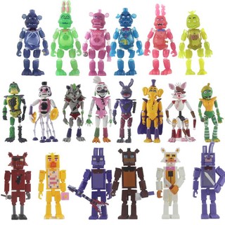 Bộ 6 / 8 Mô Hình Nhân Vật Trong five nights at Freddy 'S Dạ Quang Độc Đáo