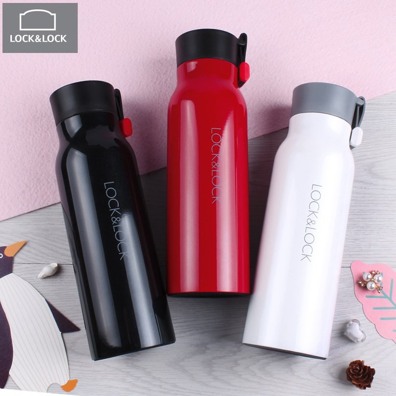 Bình giữ nhiệt LocknLock 500ml LHC4125 màu trắng , thép không gỉ, đáy chống trượt - K-MALL