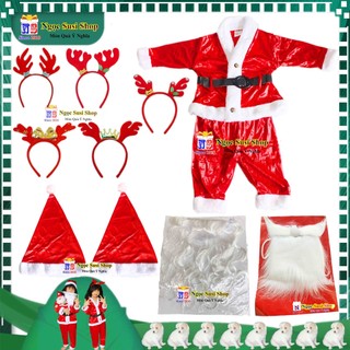 PHỤ KIỆN TRANG TRÍ NOEL GIÁNG SINH CHO BÉ NÓN BỘ RÂU CÁI CÀI