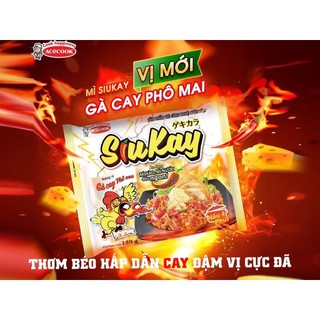Combo 5 Gói Mì Siukay Acecook Gà Cay Phô Mai 129G