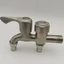 Vòi Nước Đôi Bằng Inox 304 Gắn Tường 01 Đầu Vào 2 Đầu Ra Kích Thước Đầu Vào DN15 Lắp Cho Ống D21