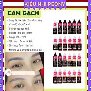 Mực phun xăm Hữu Cơ, CAM GẠCH và 20 màu Mực Nước phun xăm Thẩm Mỹ