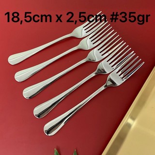 Inox 304 Bộ 5 Nĩa (Dĩa) 4 Răng Đẹp Sang Như Hình Dùng Cho Nhà Hàng Buffet Cơm Sườn BBQ Bit Tết