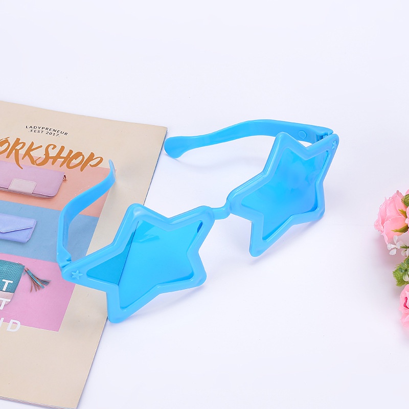MIAOYA Phóng đại Màu sắc thời trang Ngôi sao năm cánh Full Frame Kính cá tính Lễ hội Kính dự tiệc