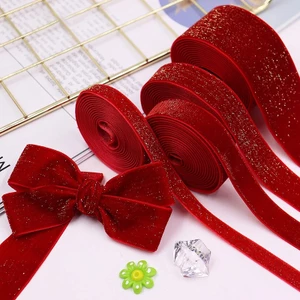 1m Giáng Sinh Ruy Băng Hộp Gói Dây Vòng Hoa Vòng Hoa Nơ Làm Phụ Kiện Giáng Sinh Lễ Hội Năm Mới Trang Trí Nhà Trẻ Em Kẹp Tóc Tự Làm Ruy Băng Nhung Vàng Đỏ Sáng