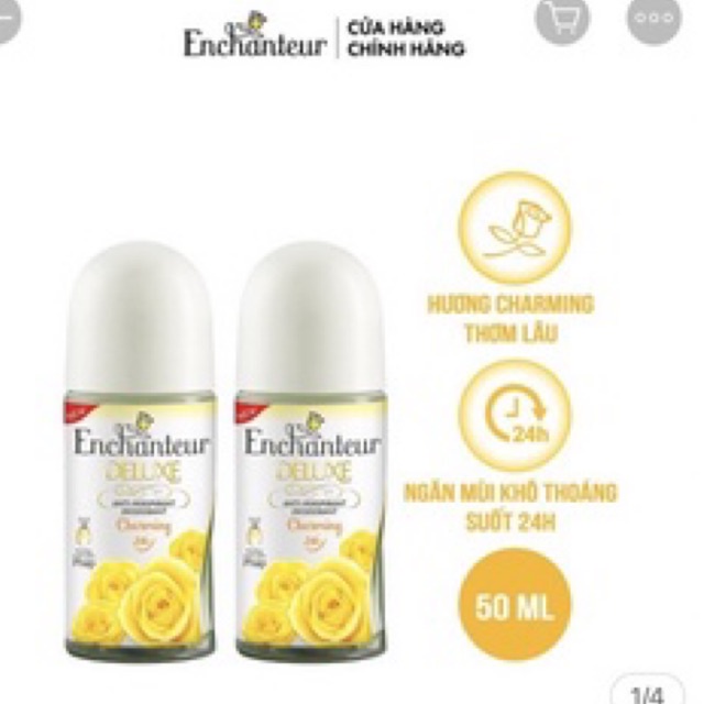 Lăn Khử Mùi Hương Nước Hoa ENCHANTEUR 50ml tặng kèm