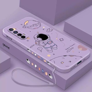 ốp lưng Realme 7 Ốp Điện Thoại Silicone TPU In Hình Phi Hành Gia Kèm Dây Đeo Cho Realme 7