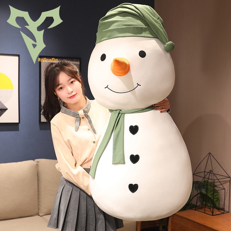 Rytanda Snowman Đồ chơi nhồi bông người tuyết Noel làm quà tặng dễ thương trang trí nội thất