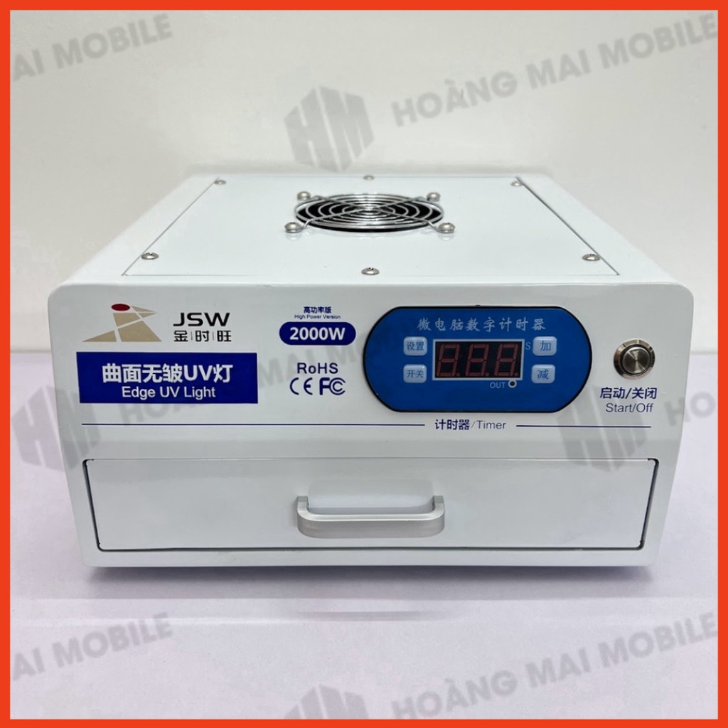 Máy hấp UV sấy keo OCA JSW 2000W điện thoại, dễ cắt, chống hồi bọt, chống nhăn khi ép kính