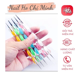 Bộ Set Cọ Chấm Bi 2 Đầu Đa Năng Chuyên Dụng Làm Nail - Thiết Kế 2 Linh Hoạt Dễ Sử Dụng Cho Người Mới Học Và Thợ Nail