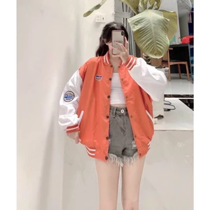 ÁO KHOÁC DÙ BOMBER LOGO THỜI TRANG NỮ - SIÊU XINH , HOT HIT CHO CÁC BẠN TRẺ HIYU STORE