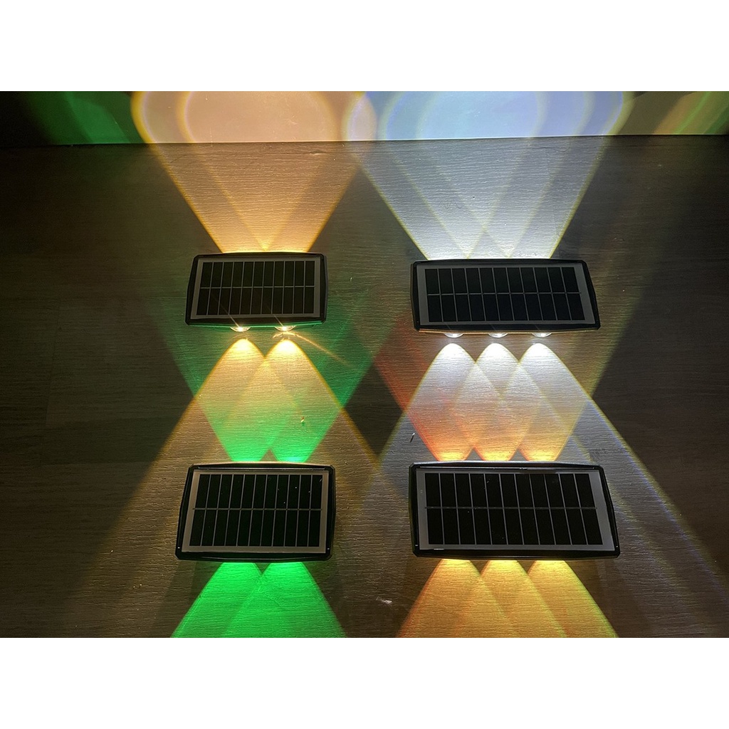 Ảnh Đèn Tường Energy Green Lighting 2 Đầu Chiếu Sáng - MT-121 - Sử Dụng Năng Lượng Mặt  Trời - BH 1 Năm 2