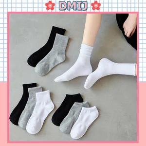 Tất vớ nam nữ chất liệu vải Hàn co giãn 4 chiều màu trơn phong cách đơn giản