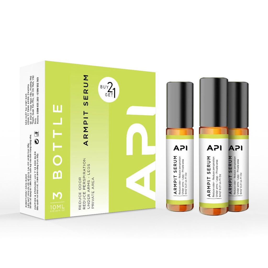 Ảnh Son nách API 10ml, Serum khử mùi hôi nách API 6ml ngăn tiết mồ hôi 72h 2