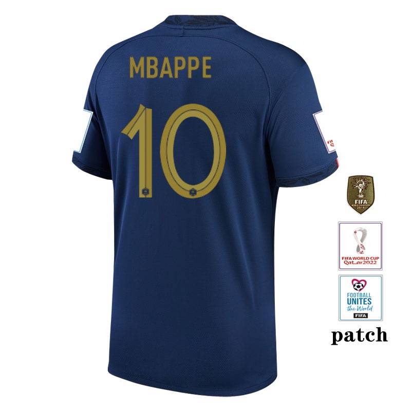 Gh 22-23 World Cup Pháp Sân nhà Áo bóng đá Áo thun Mbappe Griezmann Kante Varane Benzema Sports Tee