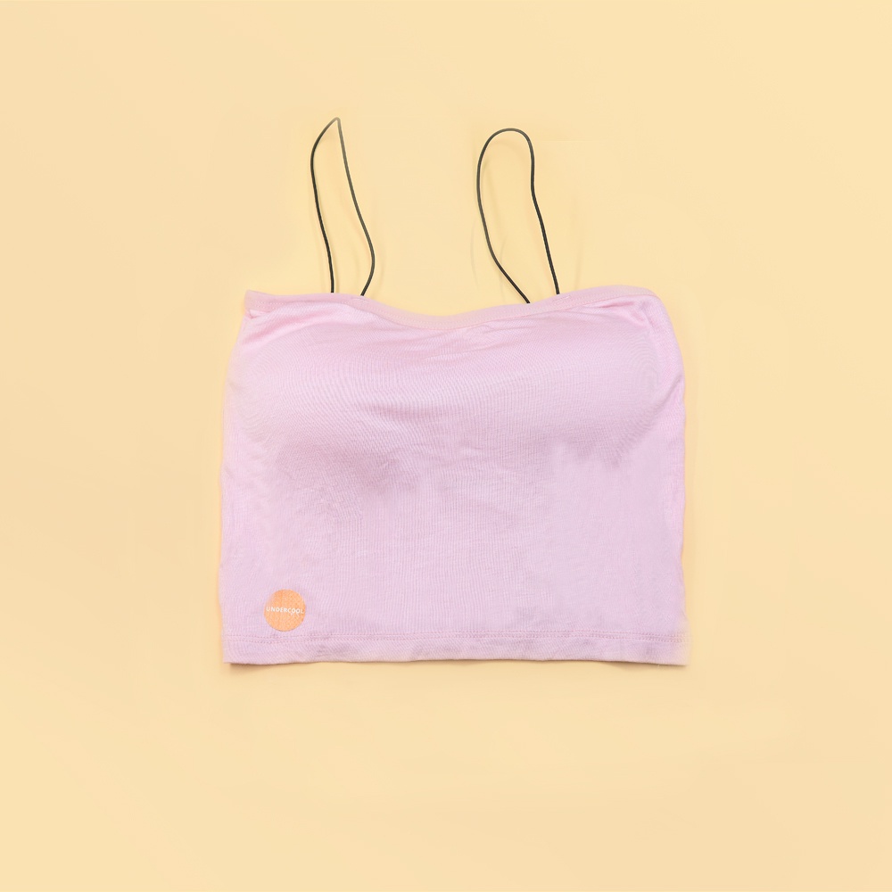 Áo 2 Dây Cotton UNDERCOOL Croptop Sợi Bún Đệm Nâng Ngực Dáng Ôm Thoáng Mát A2D07