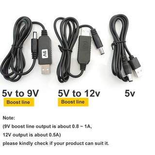 Cáp Chuyển Đổi usb Sang dc 5v 9v 12v usb type a mini 5pin type c 5.5x2.1mm