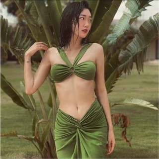 BIKINI SET 3 MÓN HỒ NGỌC HÀ XANH