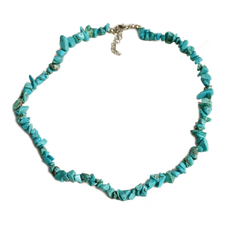 Bohemian Seaside Beach Style Shaped Gravel Amethyst Clavicle Chain Female Choker