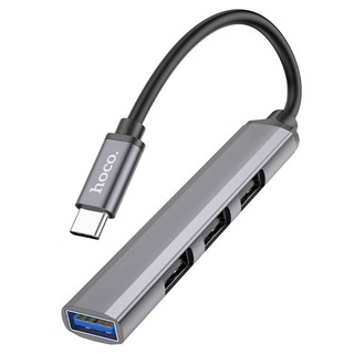 Hub chia cổng USB Hoco HB26 Type-C ra 1 cổng USB 3.0 + 3 cổng USB 2.0 - Phụ Kiện Nhất Tín