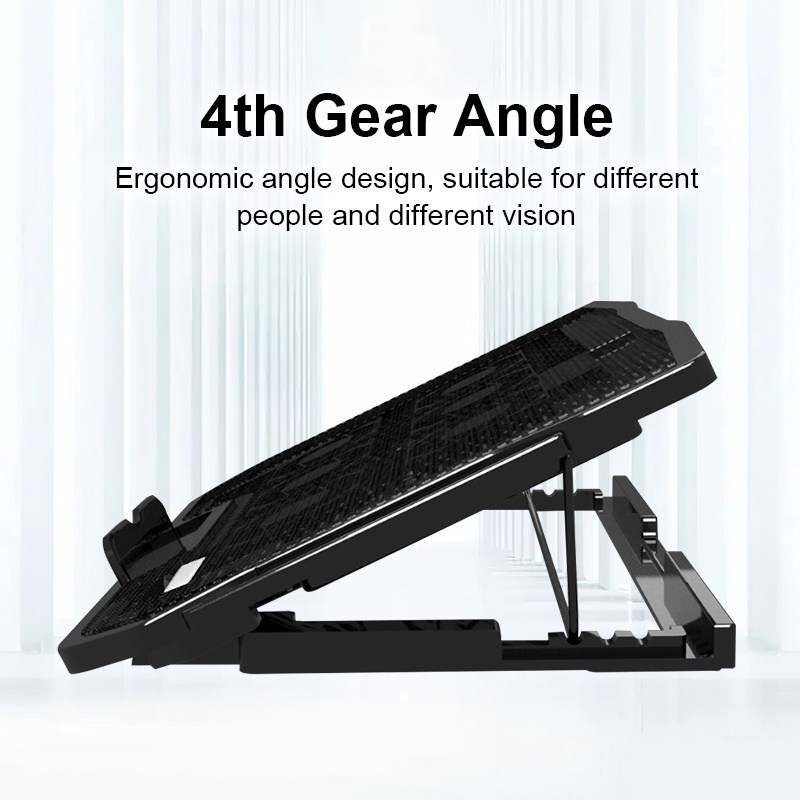[Nuoxi] Giá Đỡ tản nhiệt máy tính laptop, Đế tản nhiệt 6 quạt 2 quạt dành cho laptop cổng USB phù hợp máy tính xách tay.