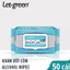 Combo 5 Bao Khăn Giấy Ướt Có Cồn Let-green 50 miếng/bao