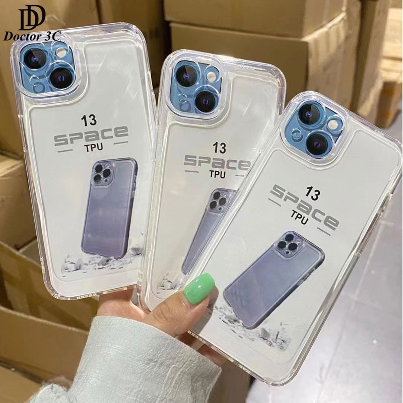 Ốp lưng Trong Suốt Viền Thẳng Chống Sốc Cho Xiaomi Mi 14T 13T 12 12T 12s Ultra 11 Lite 11T 10T Pro 4G 5G 2022 2024