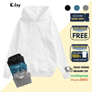 Áo thun phông cổ tròn tay dài Hoddie Kboy Vải nỉ bông xuất xịn mềm mịn, áo form rộng, mũ rộng,bassic - AT23