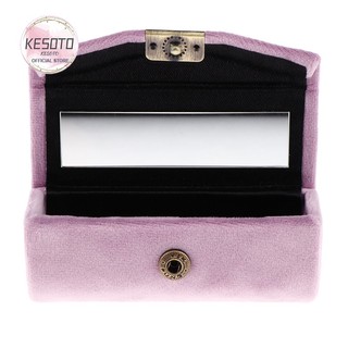 [Kesoto] Hộp đựng son môi Velveteen Box kèm ví màu đỏ