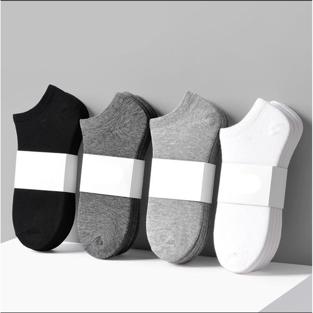 Tất ngắn cổ nam nữ co giãn - Chất cotton siêu thấm hút, ôm sát, êm chân dáng năng động đôi vớ