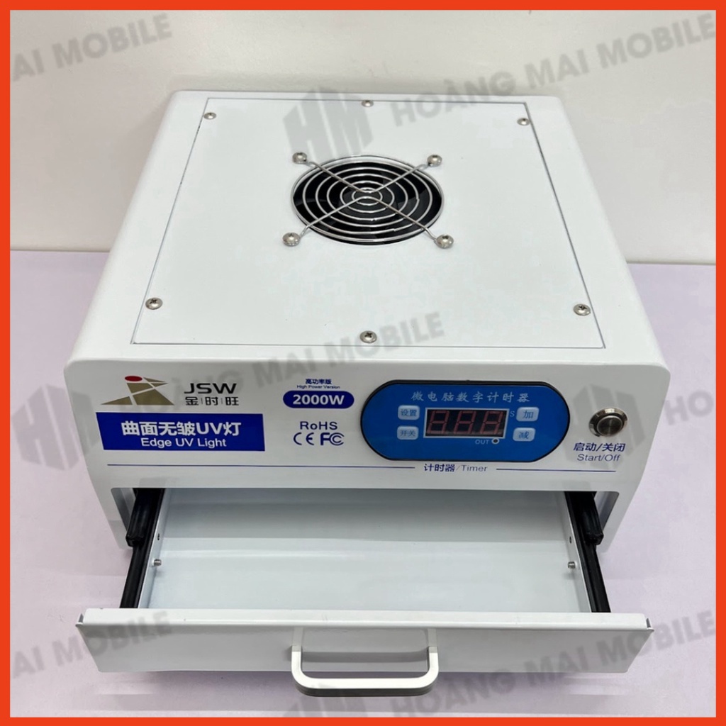 Máy hấp UV sấy keo OCA JSW 2000W điện thoại, dễ cắt, chống hồi bọt, chống nhăn khi ép kính