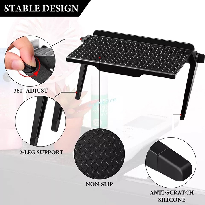 Giá để đồ gác trên màn hình máy tính tivi đa năng , Kệ để đồ decor tối ưu không gian