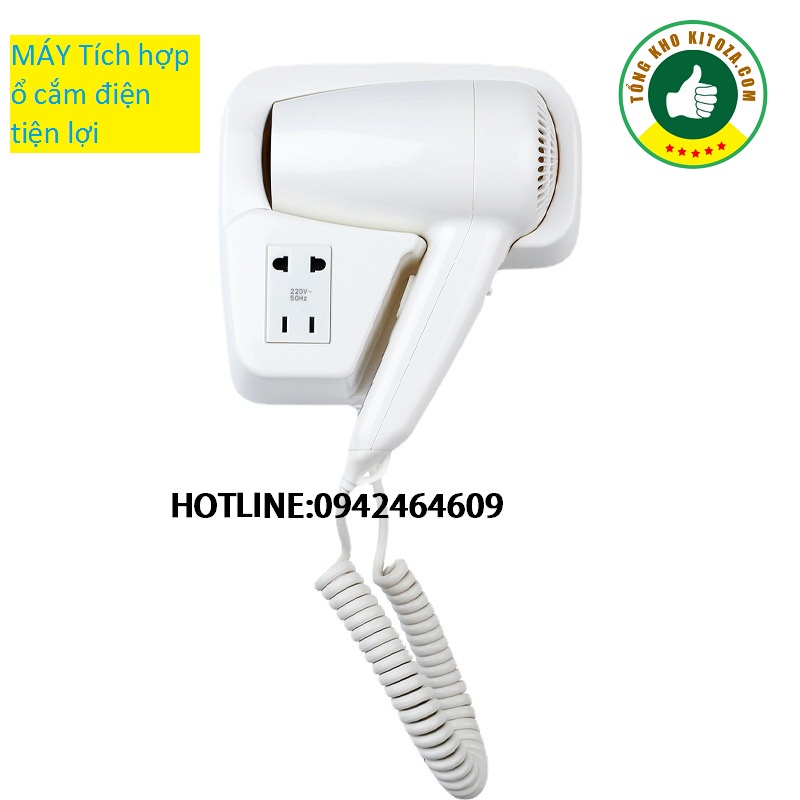 Máy sấy tóc DIEBA gắn treo tường cao cấp có ổ cắm of Korea