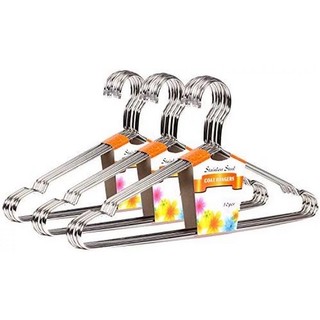 Combo 10 Móc Treo , Phơi Quần Áo Inox 304 Cực Sáng Bóng 42cm Gía Trị Vĩnh Viễn Hàng Nhập Khẩu.