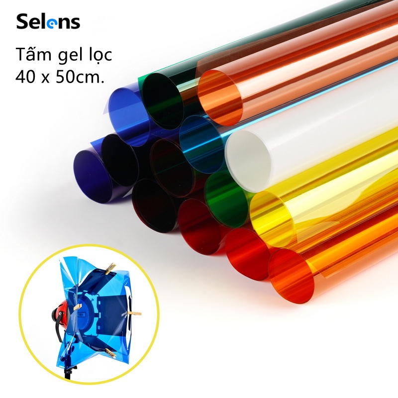 Ảnh Tấm lọc màu SELENS chuyên nghiệp gel hỗ trợ chụp ảnh dành cho studio kích thước 16x20in/ 40x50cm 2