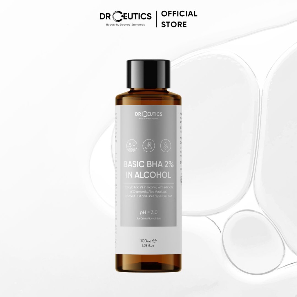 Ảnh DRCEUTICS Dung Dịch Loại Bỏ Tế Bào Chết Basic BHA 2% In Alcohol - Nền Cồn (100ml - 200ml) 1