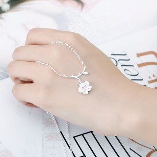 [FreeShip]Dây Chuyền Bạc Ý 925 Hoa Đào (SALE LỚN)