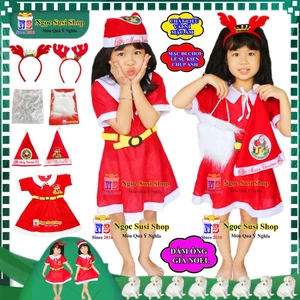 ĐẦM NOEL CHO BÉ GÁI VẢI NỈ TỪ 1 - 10 TUỔI - VÁY GIÁNG SINH CHO BÉ [BÁN LẺ GIÁ SỈ]
