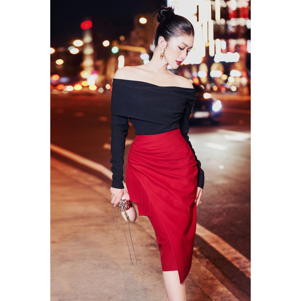 Vella Fashion chân váy bút chì cách điệu ở eo sang chảnh, chân váy công sở, chân váy đi tiệc VV21127