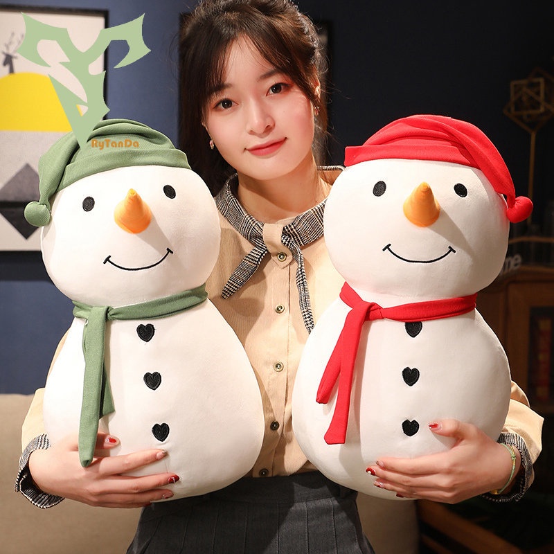Rytanda Snowman Đồ chơi nhồi bông người tuyết Noel làm quà tặng dễ thương trang trí nội thất