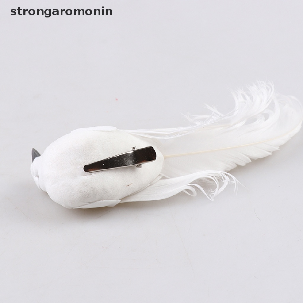 ST 1pcs Chim Trắng Nhân Tạo Bọt Doves Thủ Công Chim Trang Trí Chim ST