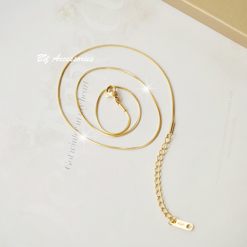 Choker dây chuyền titan dây mì mảnh không gỉ có nhiều size BY ACCESSORIES