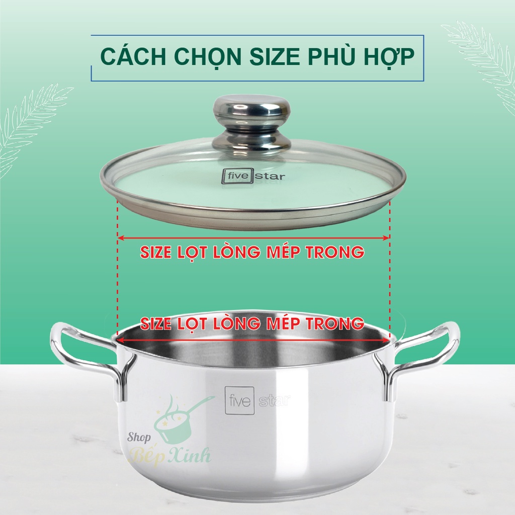 Ảnh Vung kính cao cấp Fivestar dùng cho nồi và chảo size 16 cm đến 32cm 2