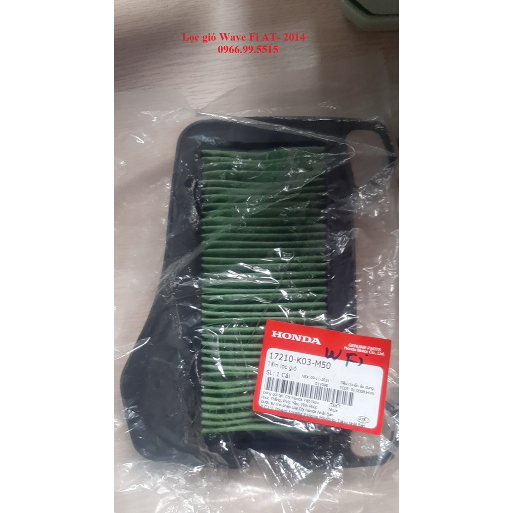 Lọc gió wave Rsx FI - AT 2014 hàng honda chính hãng (17210-K03-M50 ...